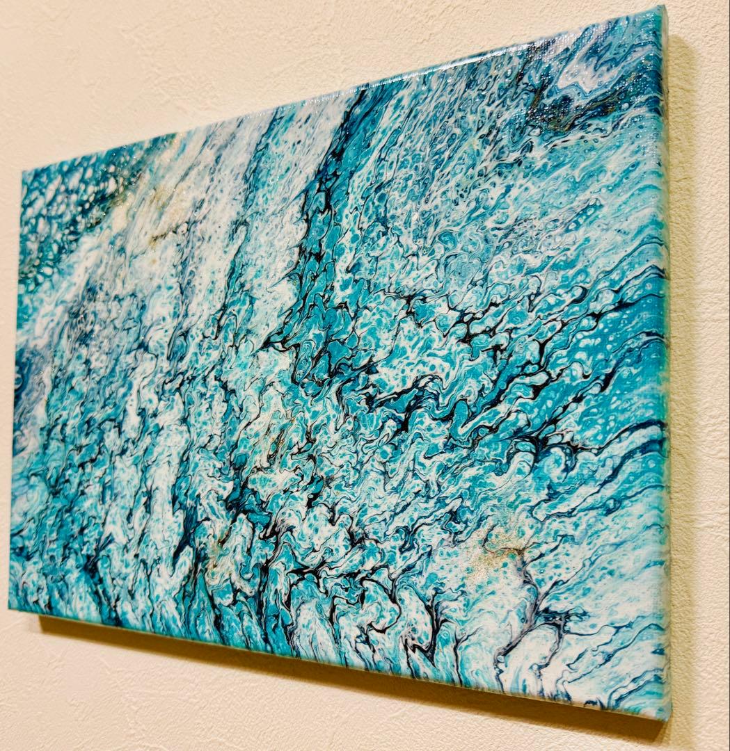 原画　アクリル画　アート【 円環の流氷 – Enkan no Ryūhyō-】
