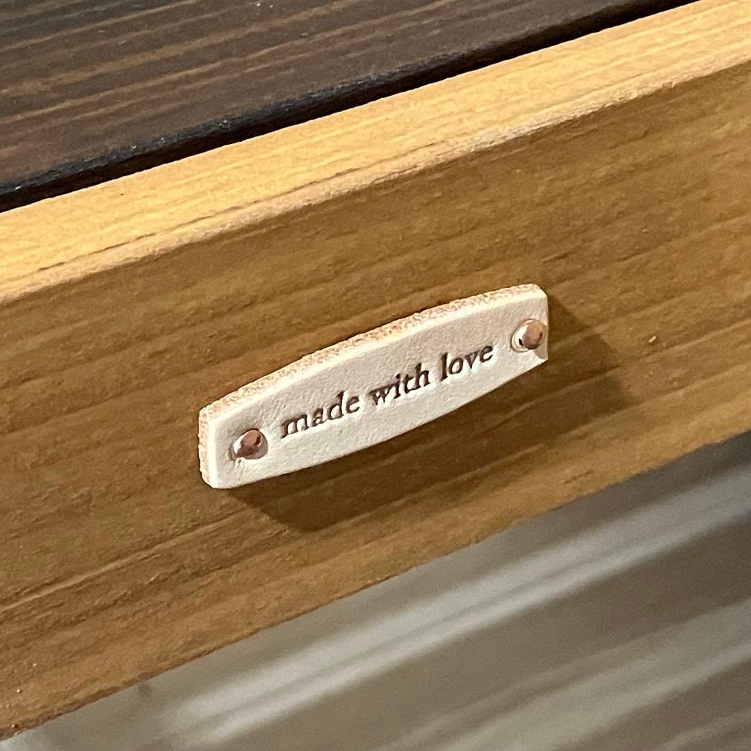 Hiro's wood worksストレートテーブル　ウォルナット×ライトオーク