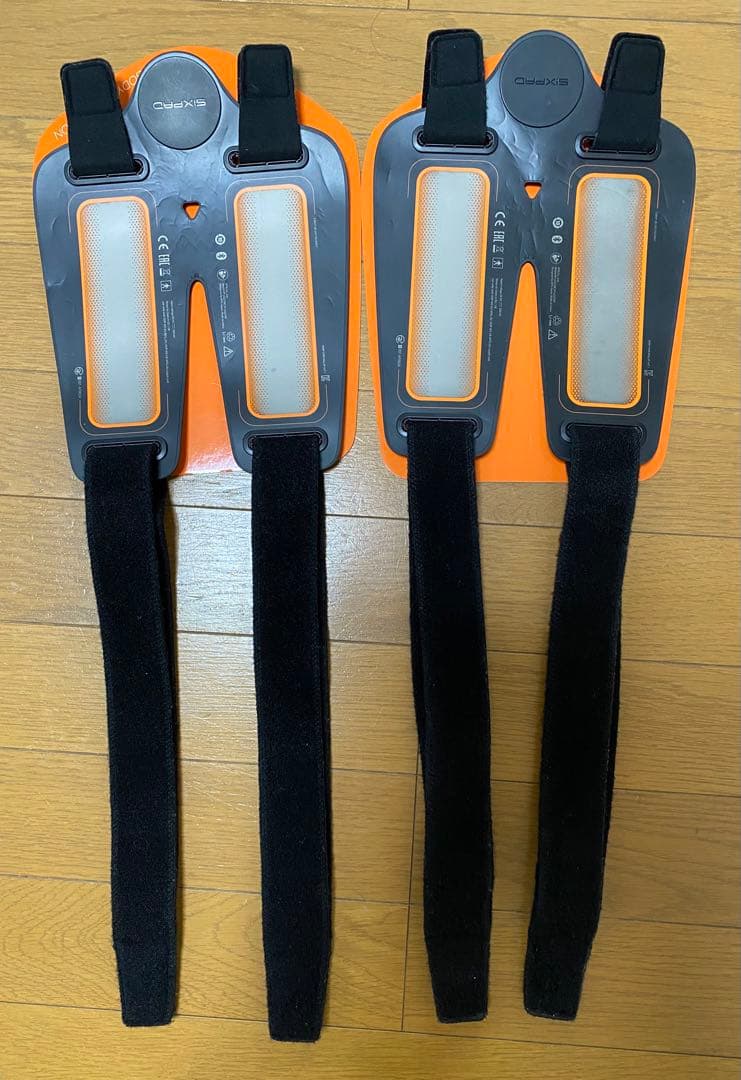 SIXPADレッグベルトSP-LG2210F 2台セット純正ジェルシート4枚付き
