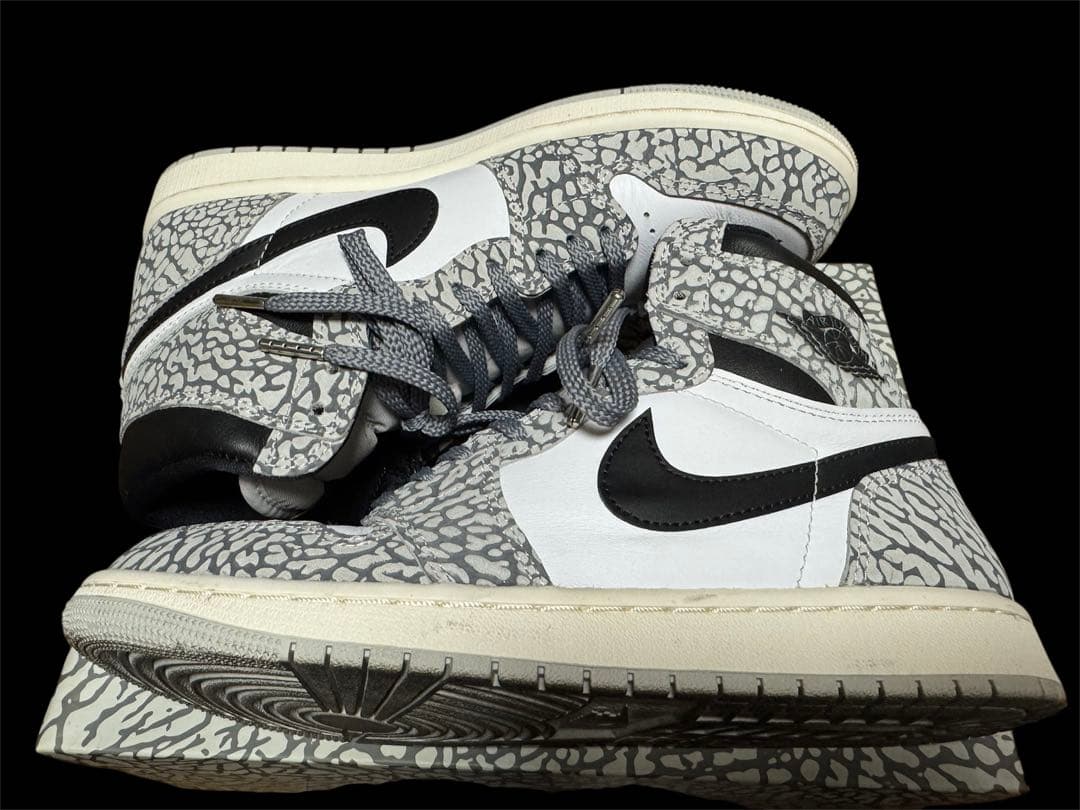 シューズ(男性用) Nike Air Jordan 1 High White Cement US8