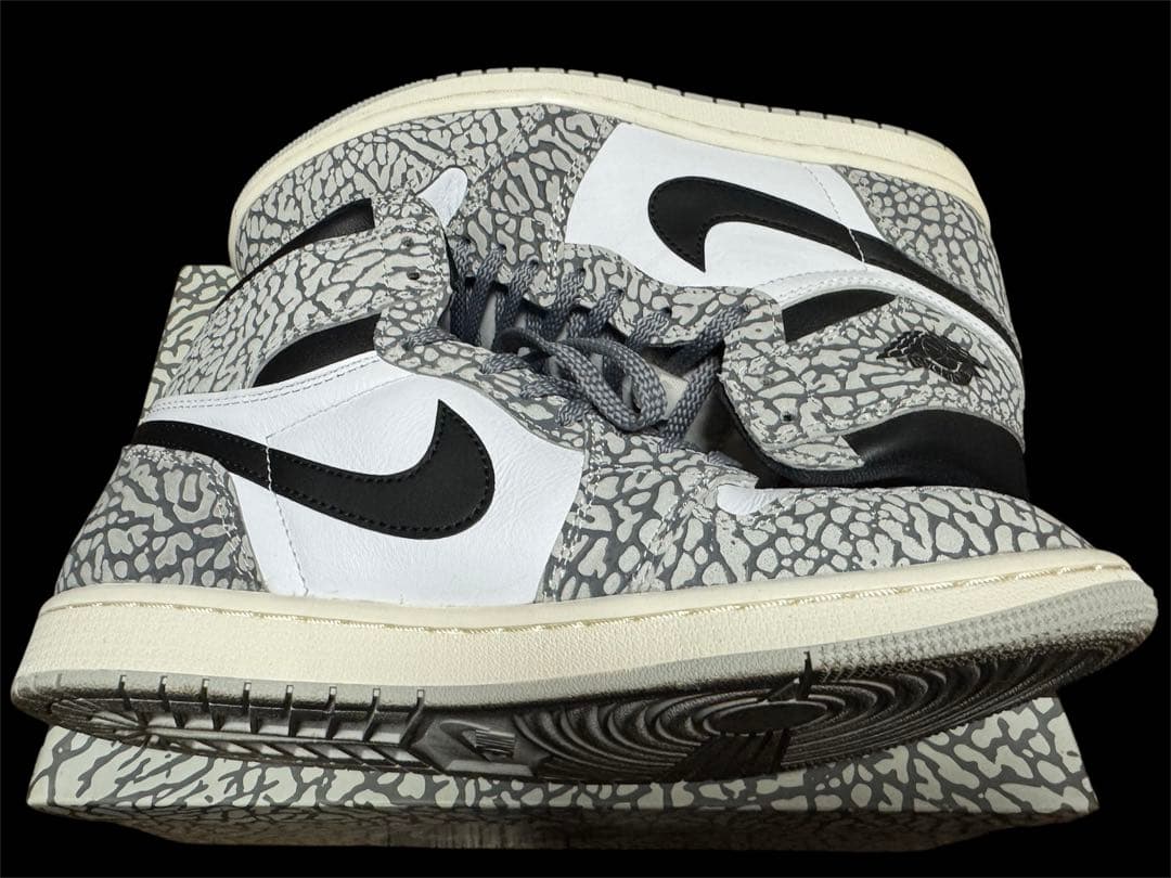 シューズ(男性用) Nike Air Jordan 1 High White Cement US8