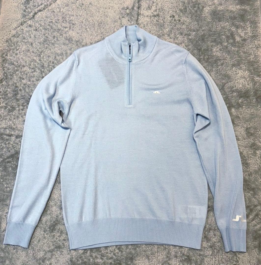 ★新品 J.LINDEBERG ゴルフセーター モックネック ハーフジップアップ