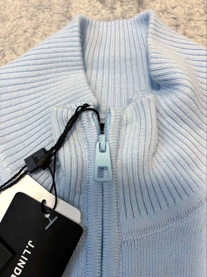 ★新品 J.LINDEBERG ゴルフセーター モックネック ハーフジップアップ