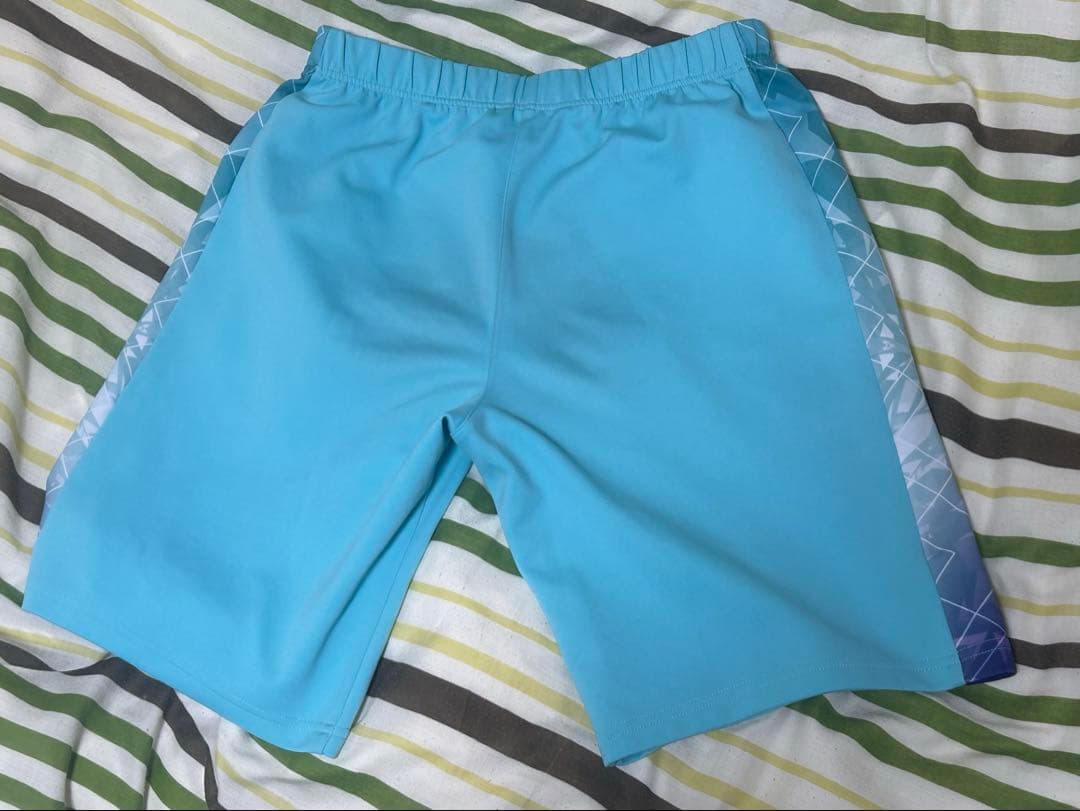 バドミントン用パンツ 水色 グラデーション