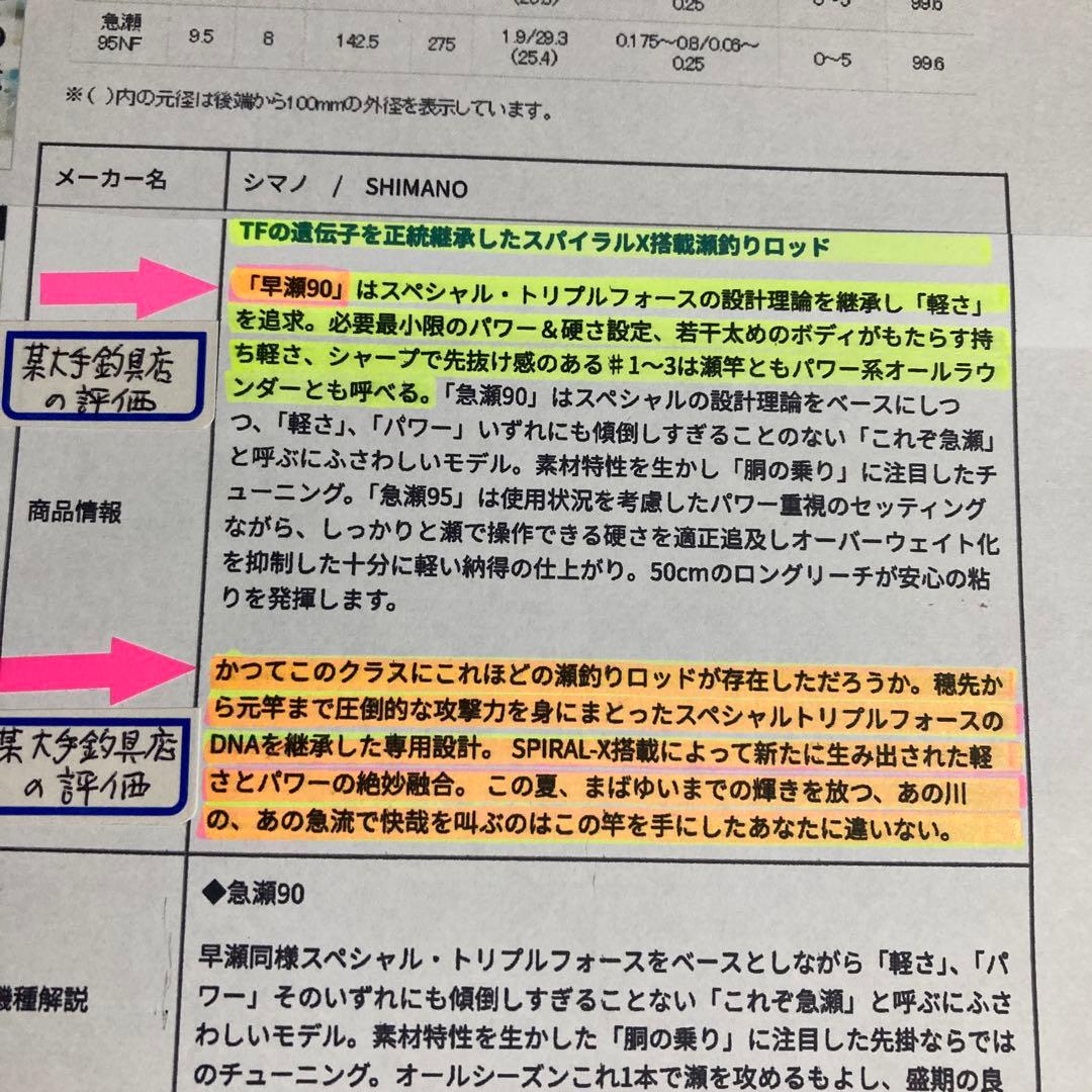 ❤️【あさん専用】❤️シマノ先掛（さきがけ）TF早瀬（2.75）90NF