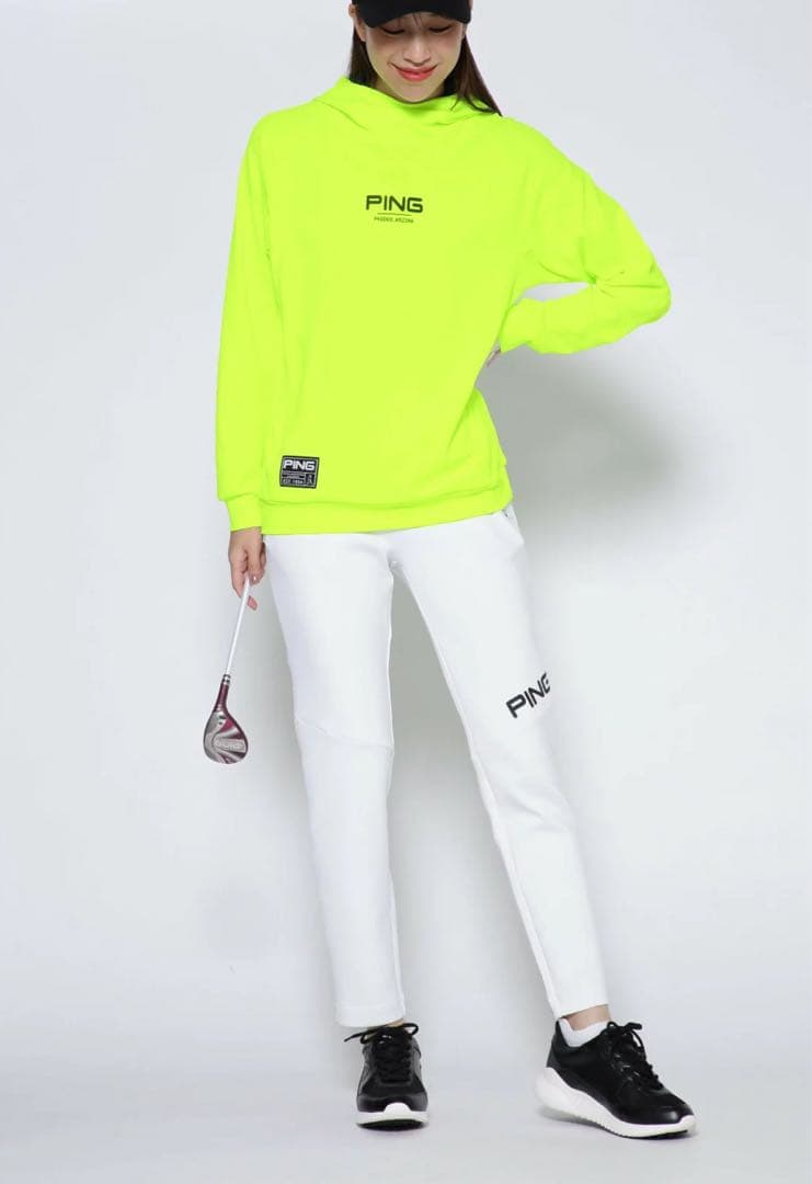 新品　PING ピン　パンツ　ジョガー　ストレッチ　春用　ホワイト　Lサイズ