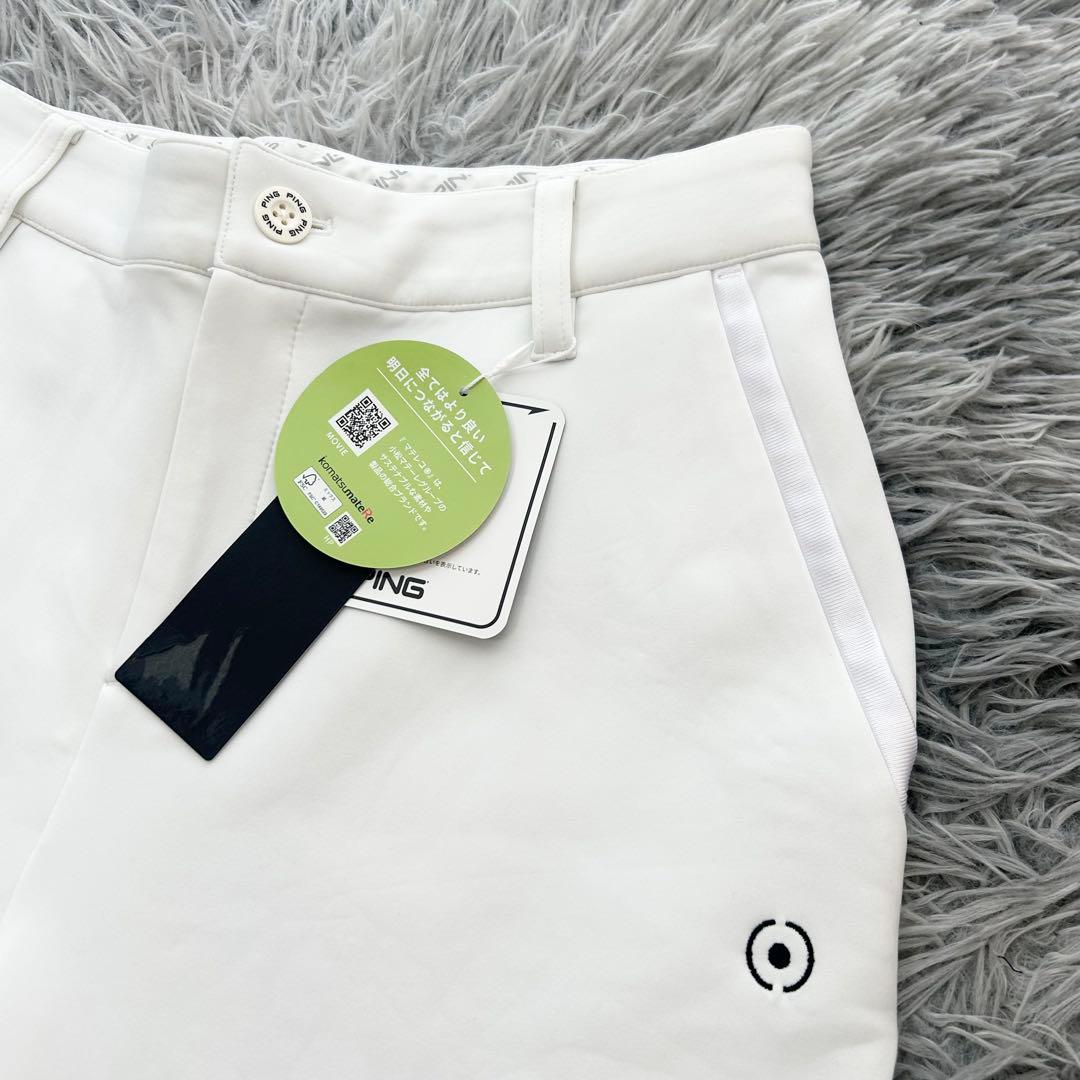 新品　PING ピン　パンツ　ジョガー　ストレッチ　春用　ホワイト　Lサイズ