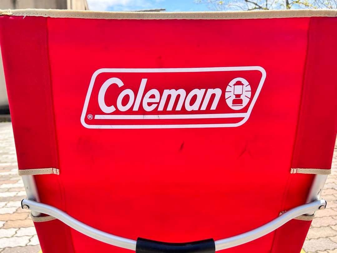 Coleman 3脚セット！レイチェア 3段階ハイバック　赤（廃盤品）