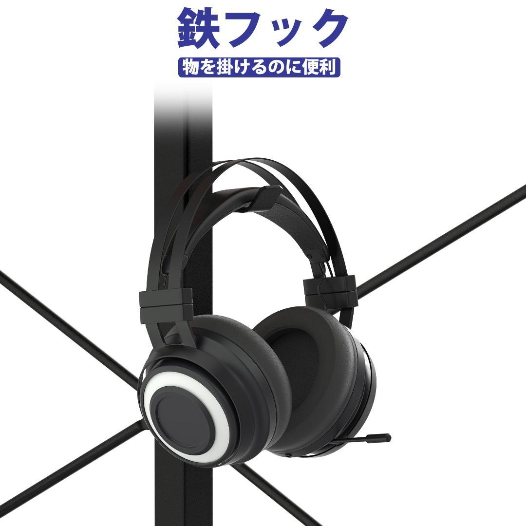 コンパクト書斎デスク - サイズ: 80x40x74cm、収納バッグ&フック
