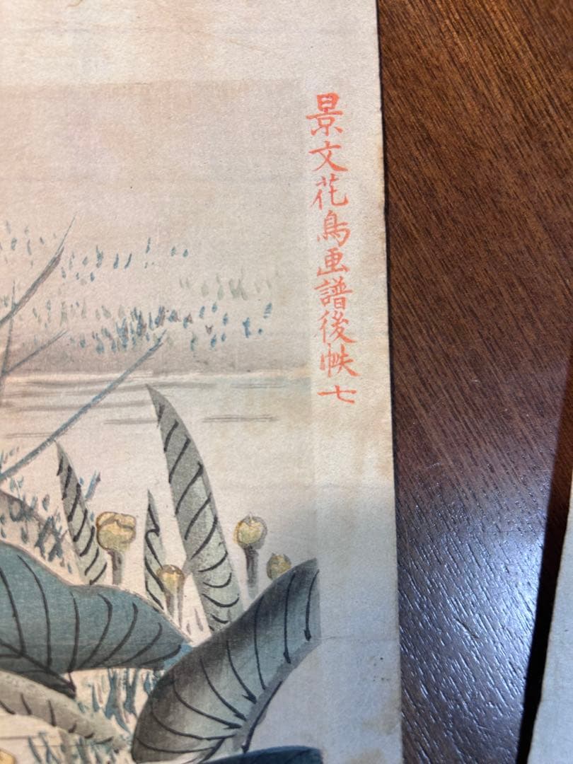 明治27年　木版画　「景文花鳥画譜」　松村景文　花鳥