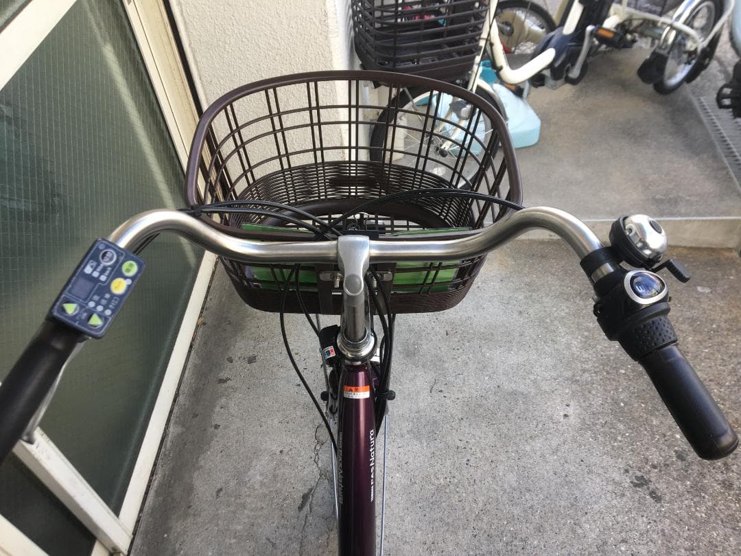 地域限定送料無料　パス　ナチュラ　12,3AH　子供乗せ　紫　神戸　電動自転車