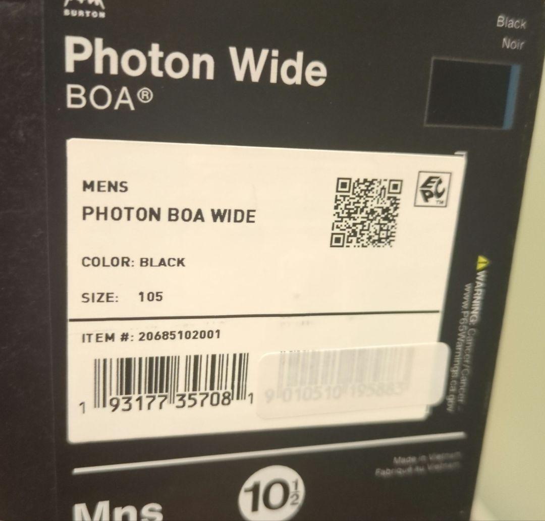 【新品】Burton Photon スノーボードブーツ ブラック