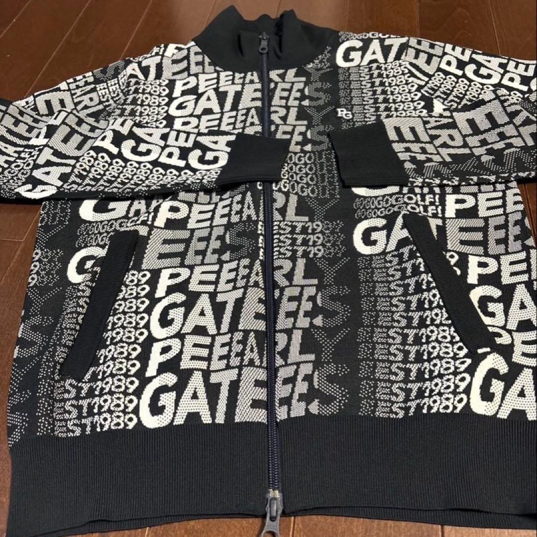 パーリーゲイツ 14GG2P光栓グラデーションロゴ柄ニットブルゾンサイズ1