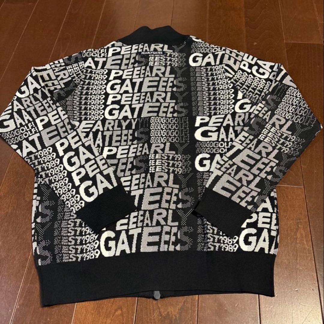 パーリーゲイツ 14GG2P光栓グラデーションロゴ柄ニットブルゾンサイズ1