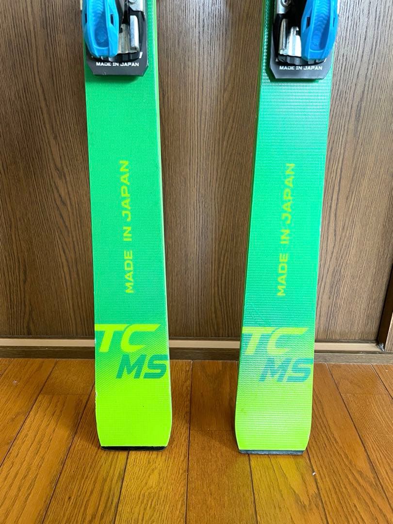 スキー板(オガサカTC-MS) 167cm グリーン　ビンディング付き