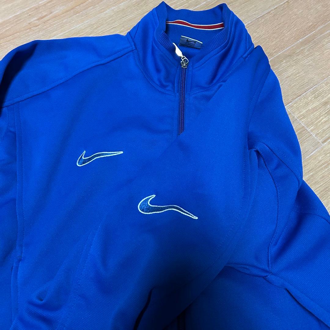 良品 90s NIKE 白タグ ジャージ セットアップ ブルー L