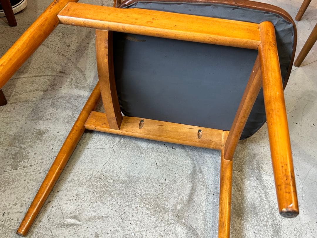 貴重!! 60s 70s ビンテージ 飛騨家具 日進木工　ウッドチェア ③