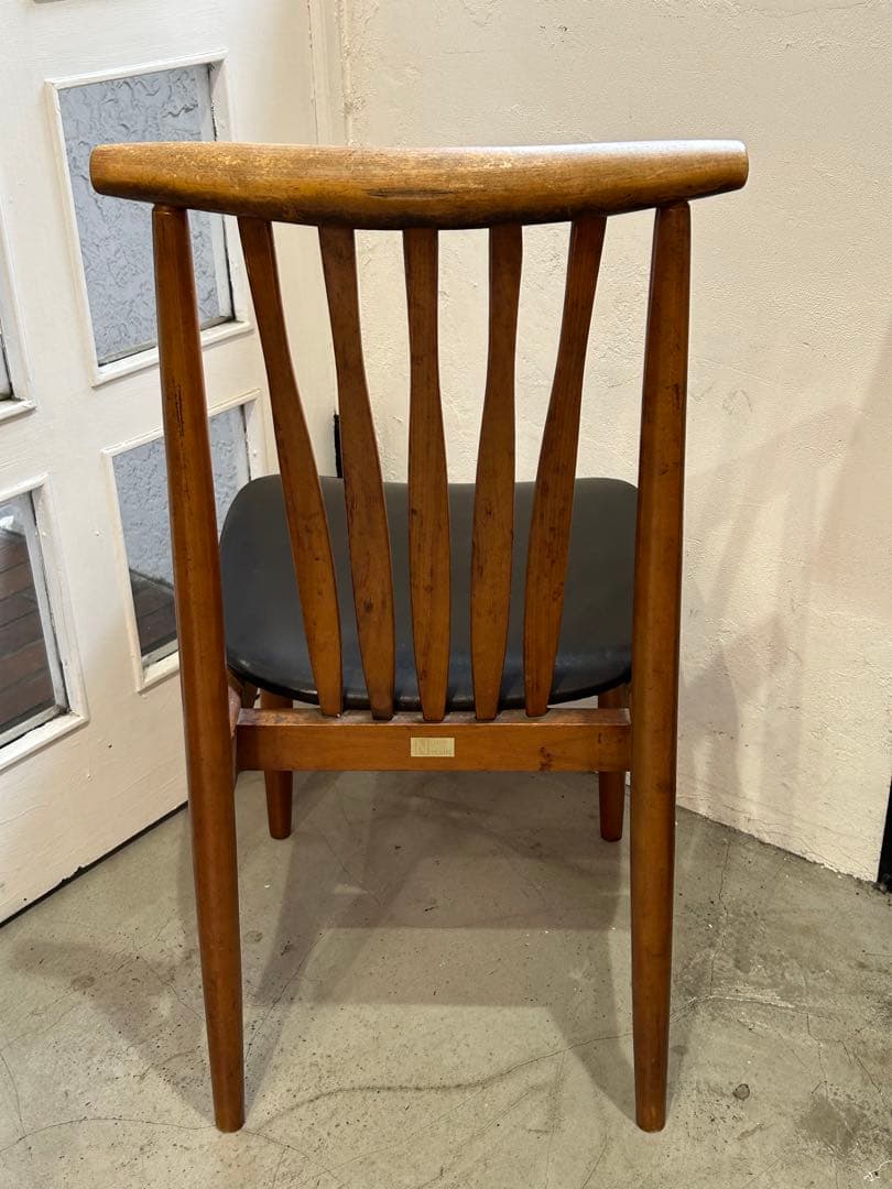 貴重!! 60s 70s ビンテージ 飛騨家具 日進木工　ウッドチェア ③
