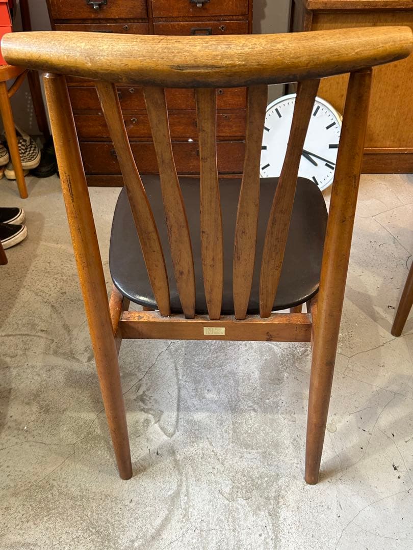 貴重!! 60s 70s ビンテージ 飛騨家具 日進木工　ウッドチェア ③