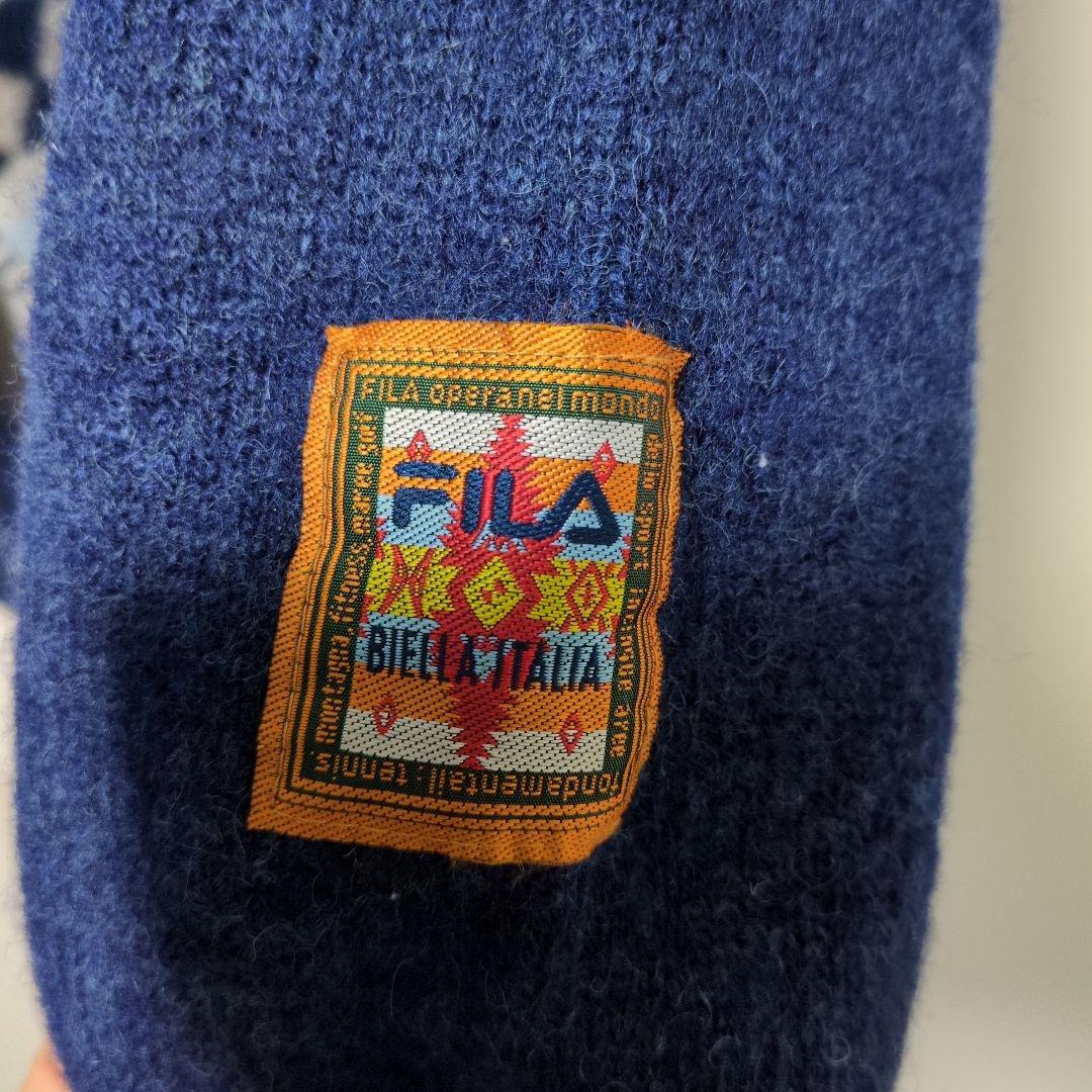 Vintage FILA GOLF　マルチボーダーモヘアニットカーディガン