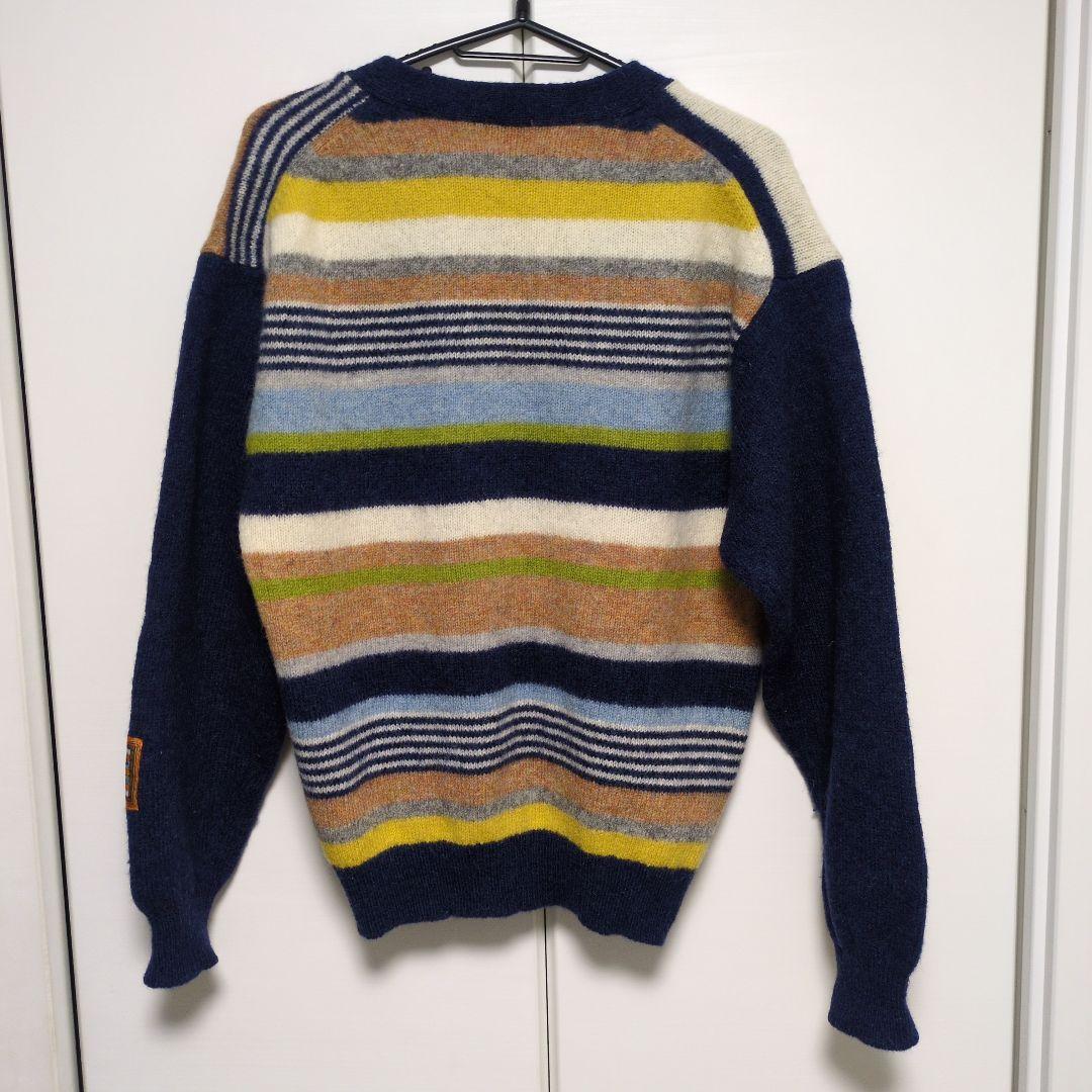 Vintage FILA GOLF　マルチボーダーモヘアニットカーディガン