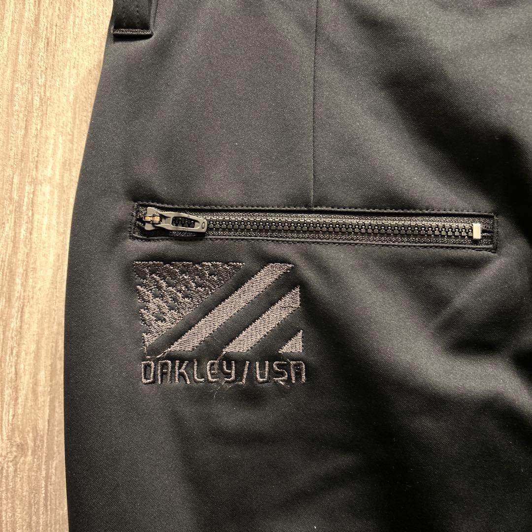 【美品】OAKLEY ゴルフウェア 上下セットアップ ジャージ 刺繍ロゴ 古着