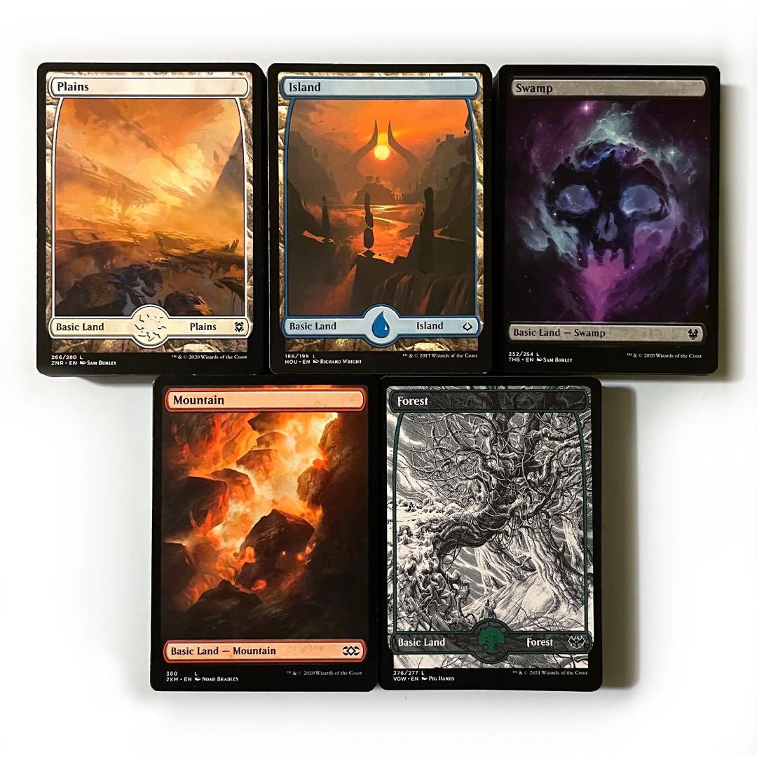 MTG フルアート 英語 基本土地 基本地形 各種40枚 計200枚 大量