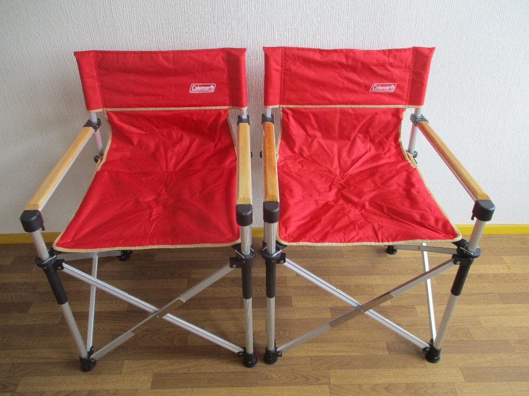 Coleman コールマン スリムキャプテンチェア レッド 2脚セット