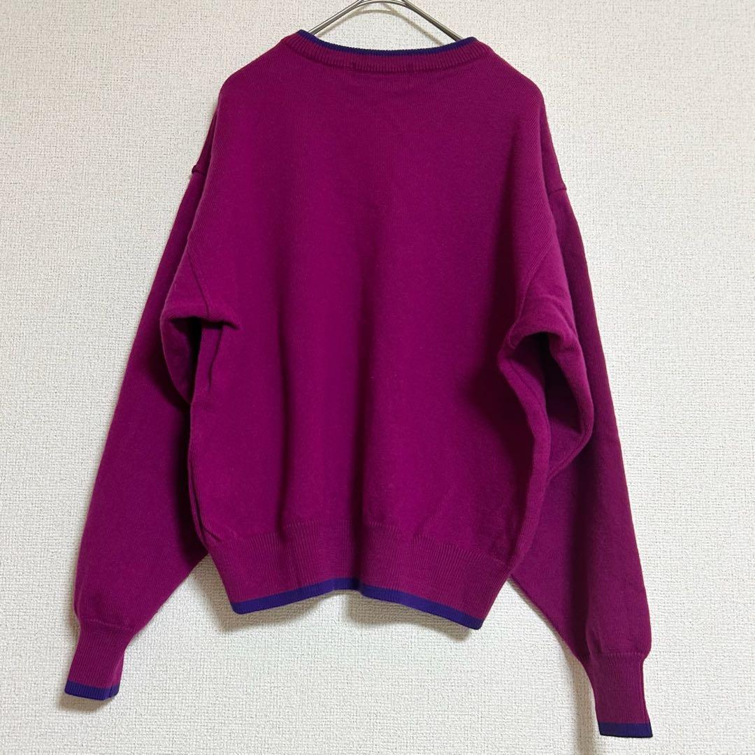 90s KENZO GOLF ケンゾーゴルフ ロゴ刺繍 ウールニット 日本製 1