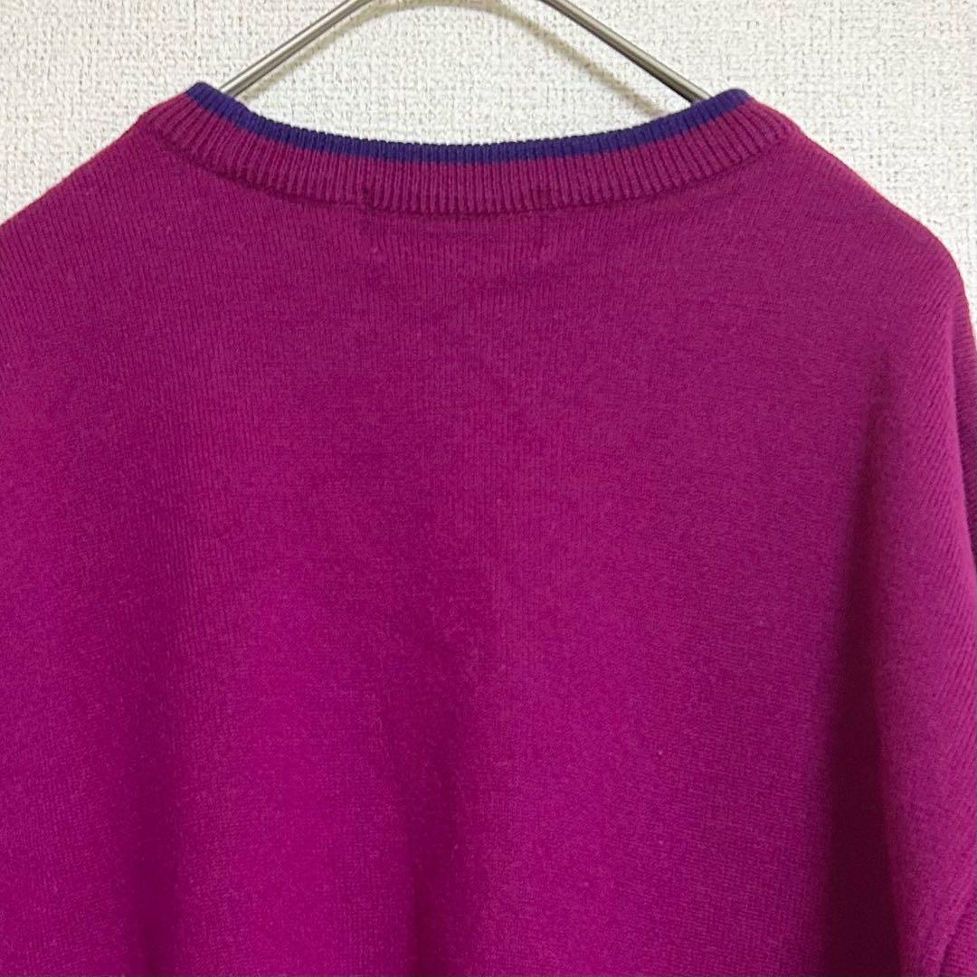 90s KENZO GOLF ケンゾーゴルフ ロゴ刺繍 ウールニット 日本製 1