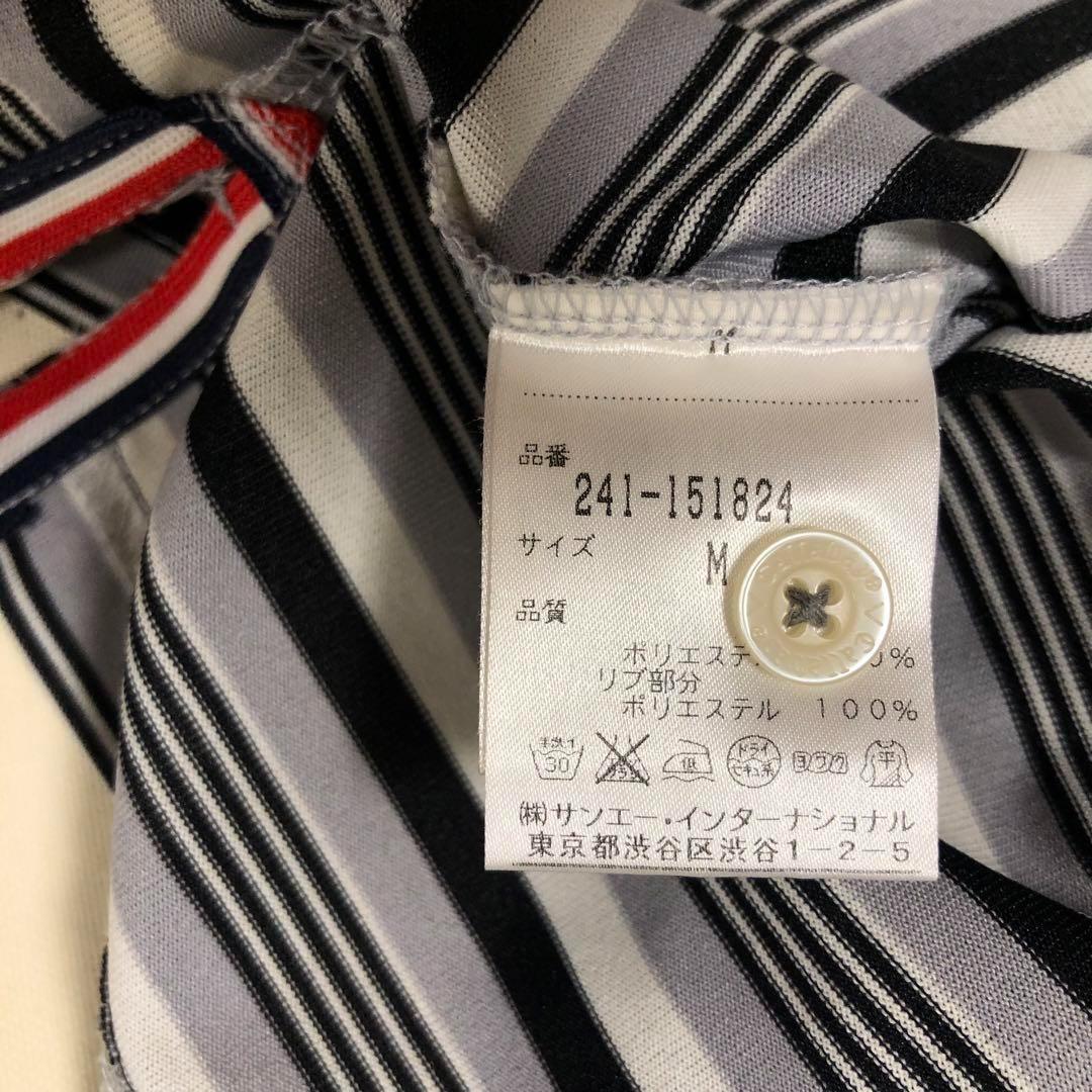 CALLAWAY キャロウェイ 半袖 ポロシャツ グレー ボーダー Mサイズ