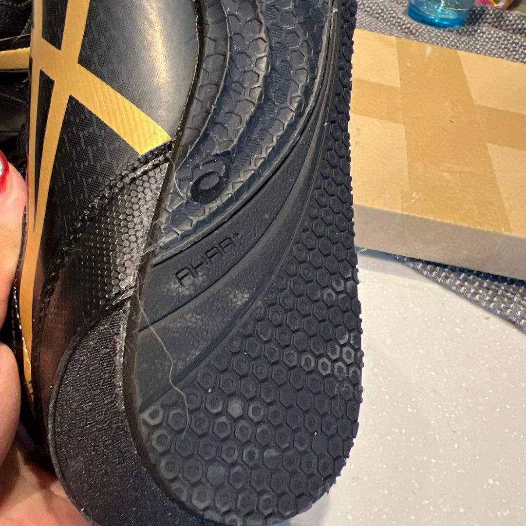 ASICS EFFORT ブラック/ゴールド スパイク　25.5cm 陸上