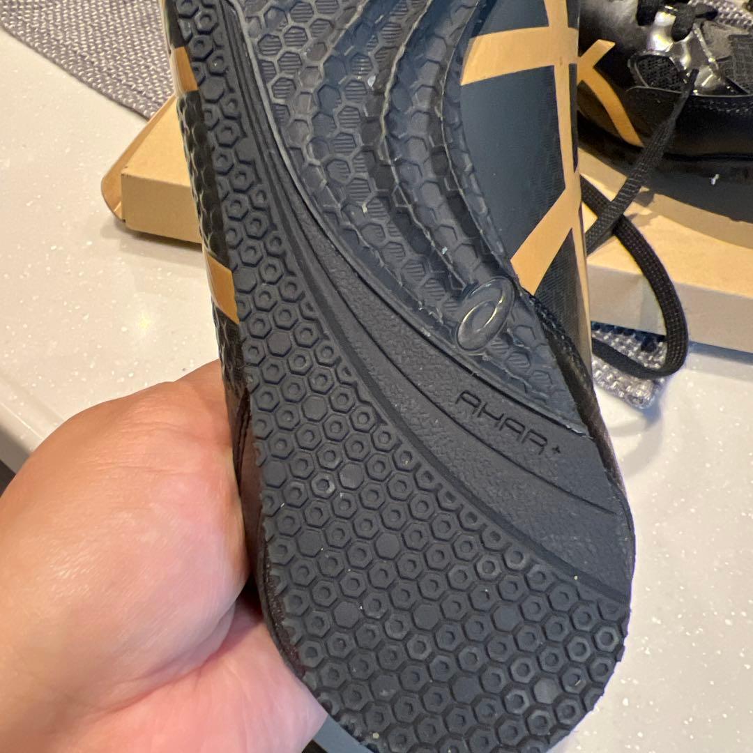 ASICS EFFORT ブラック/ゴールド スパイク　25.5cm 陸上