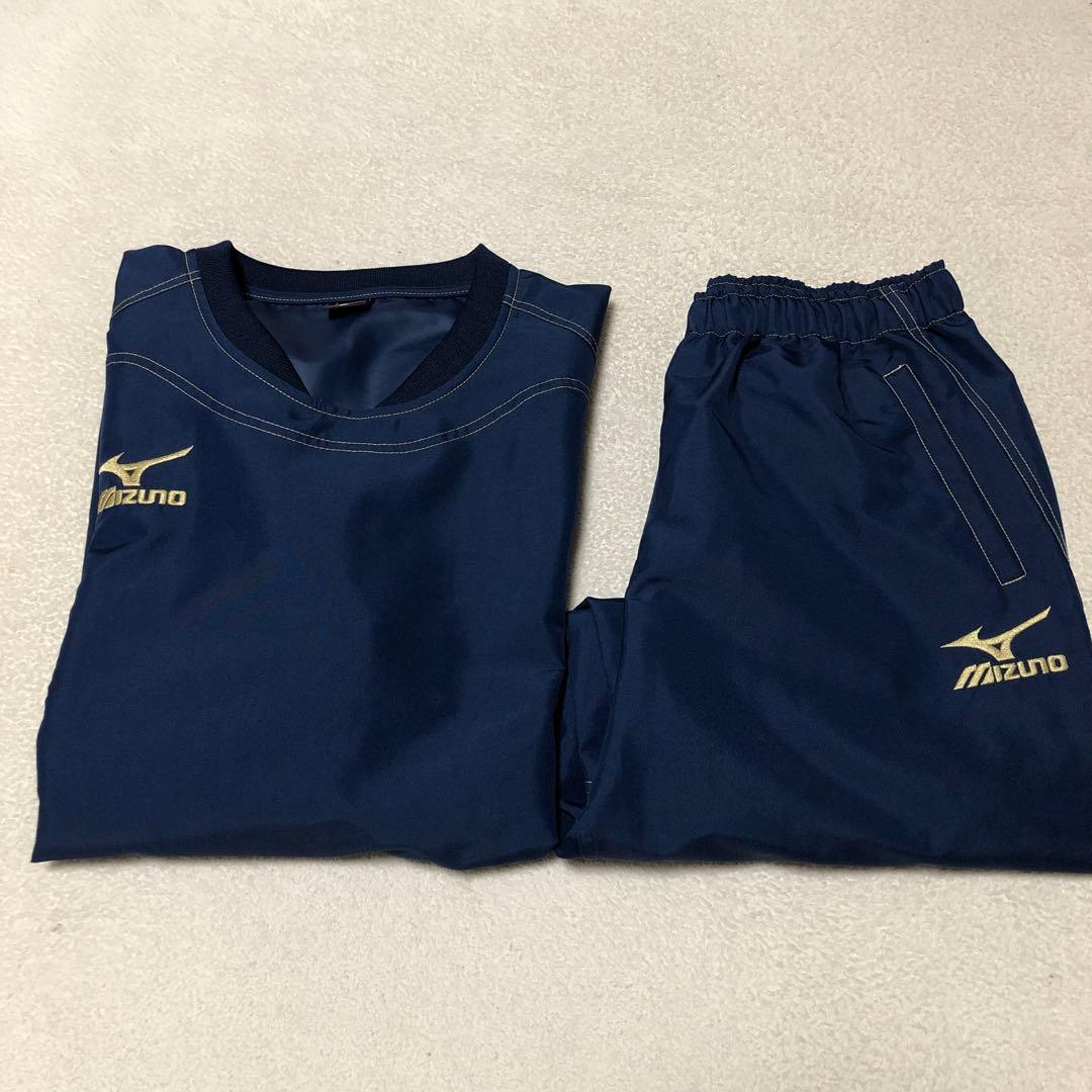 美品　MIZUNO ミズノ　タフブレーカー上下　セットアップ　ネイビー　3XL