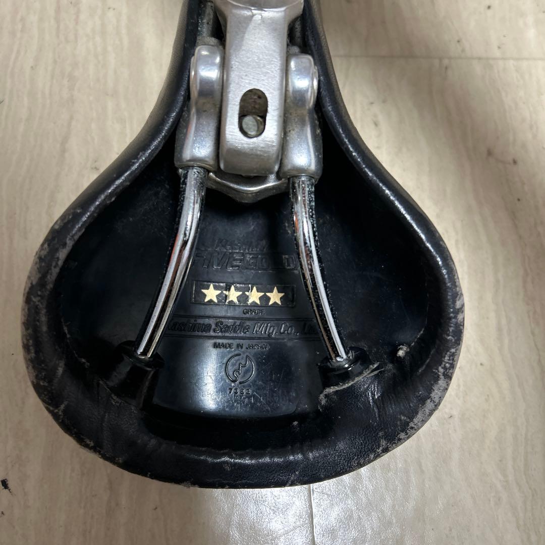 現状品！KASHIMAX サドル　ファイブゴールド