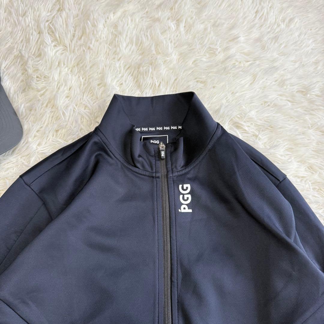 【パーリーゲイツ】極美品 セットアップ ネイビー 5サイズ pgg メンズ