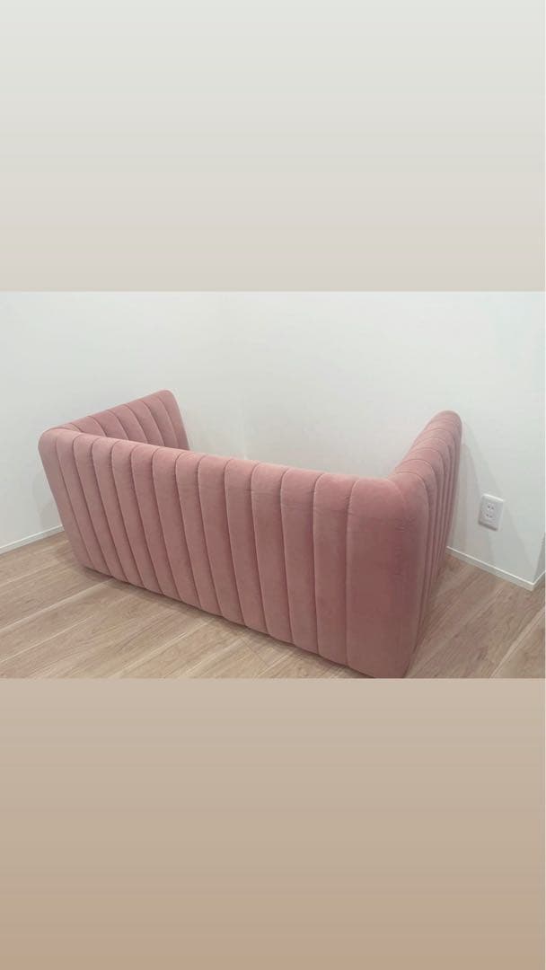 【美品】Francfrancシュエット ソファ 2S ピンク
