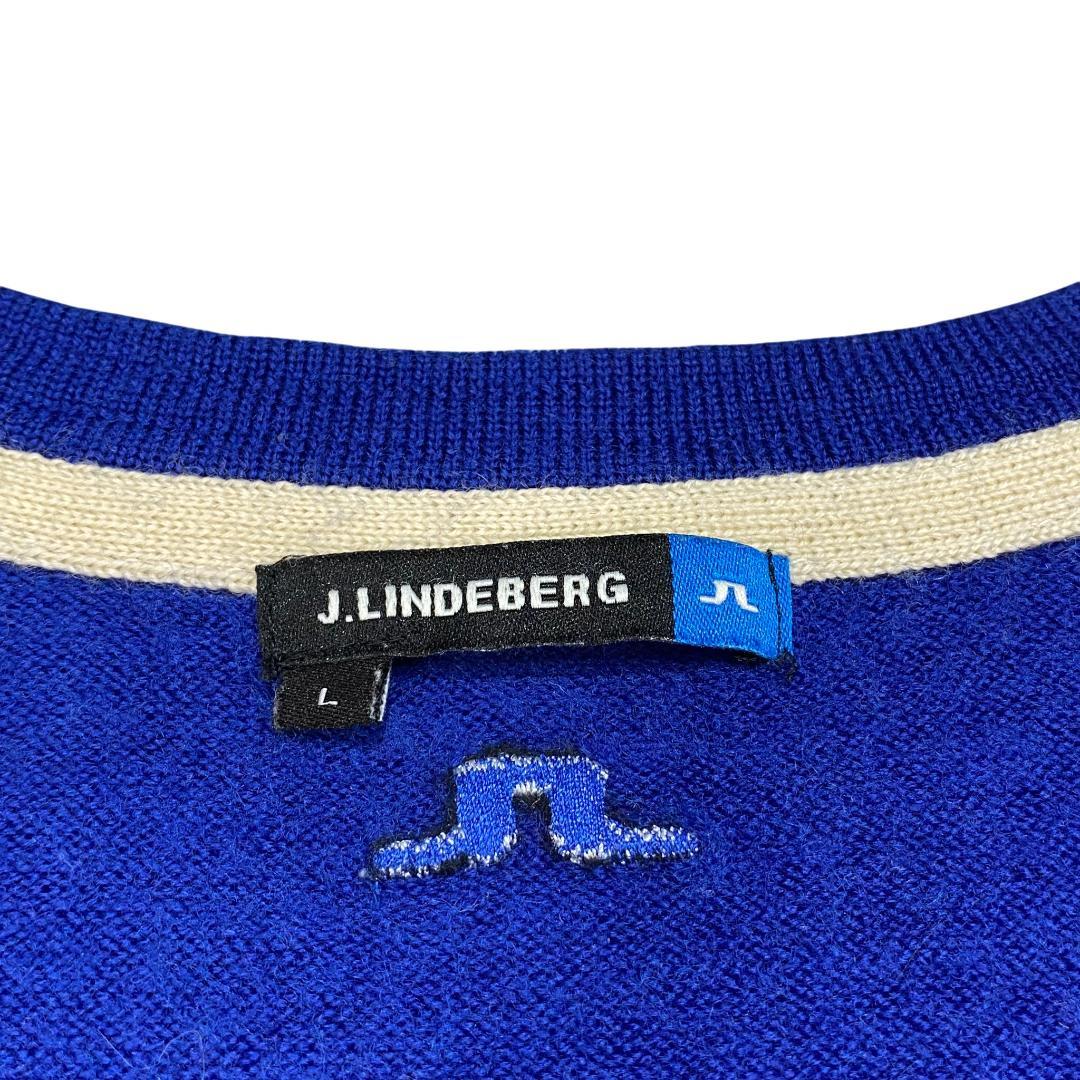J.LINDEBERG ジェイリンドバーグ 長袖 ニット セーター L ブルー