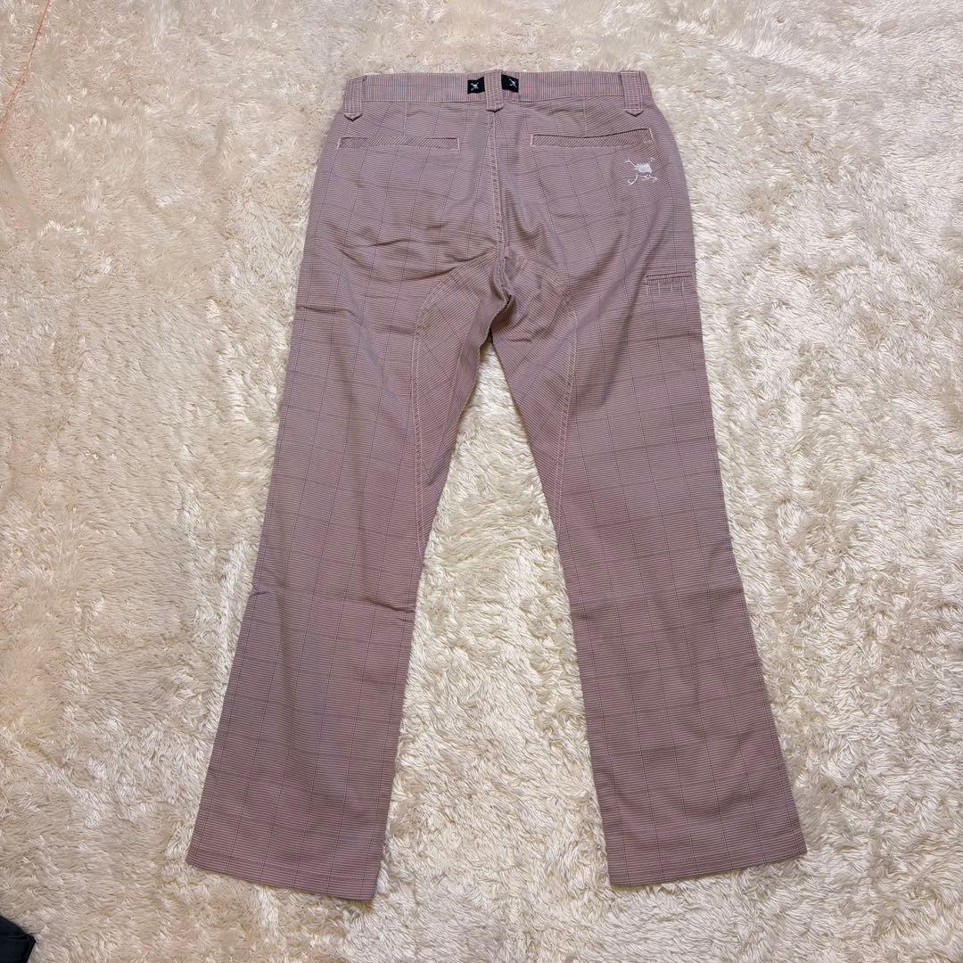【希少】00s OAKLEY スカルロゴ 立体裁断 ゴルフ パンツ y2k 32