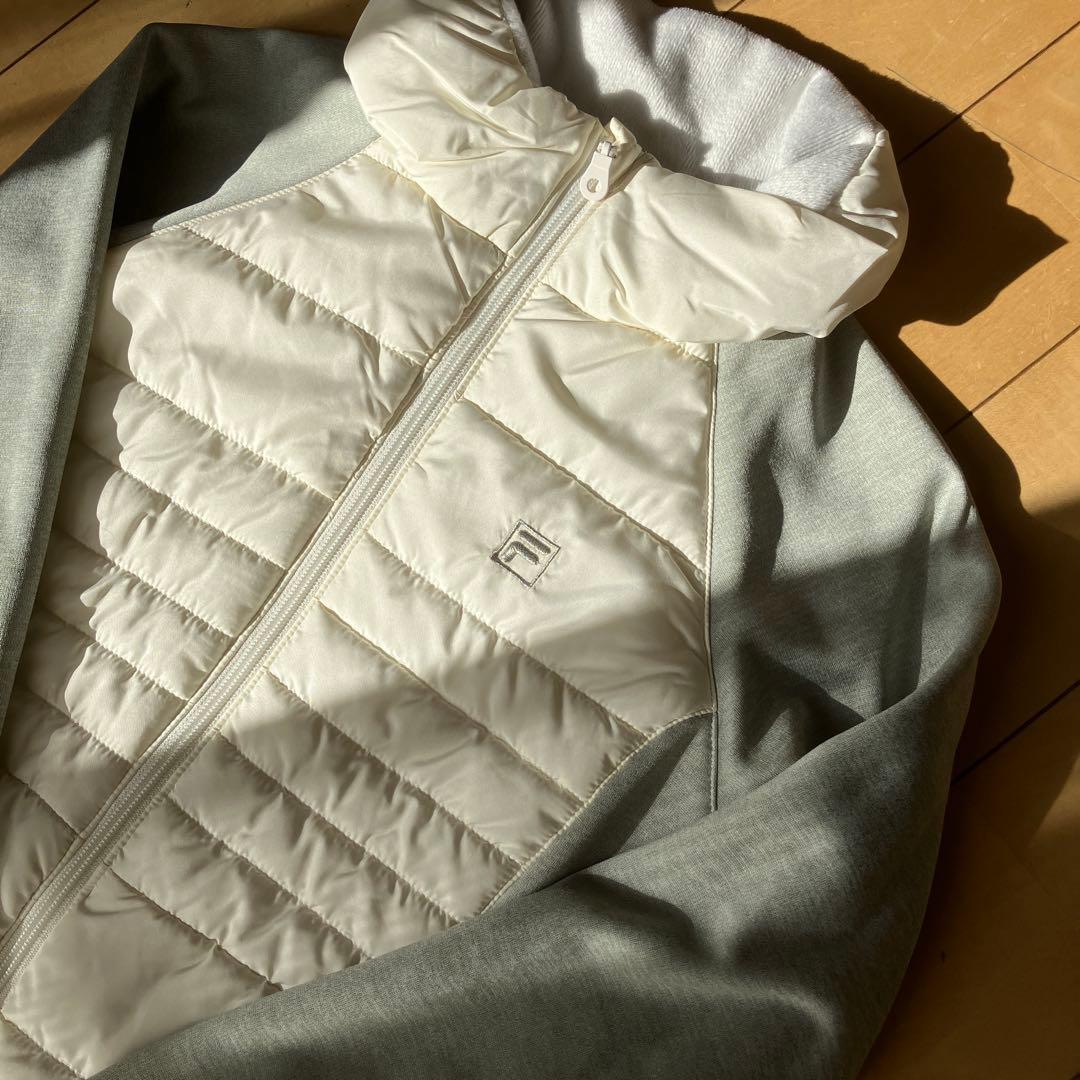 FILA フィラ 中綿ジャケット ライトアウター グレー ホワイト