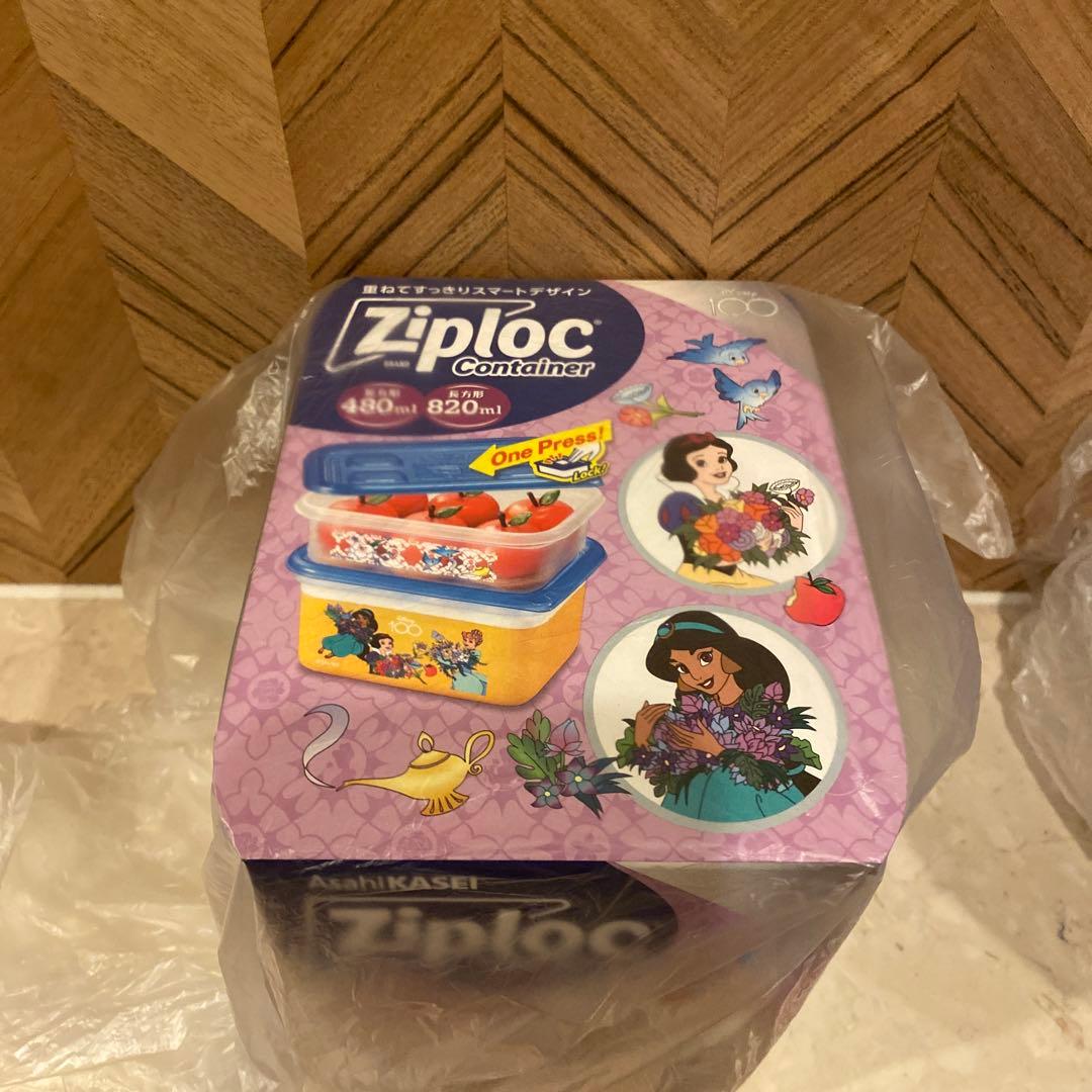 新品未使用！ziploc☆コンテナ☆ディズニープリンセス3種セット