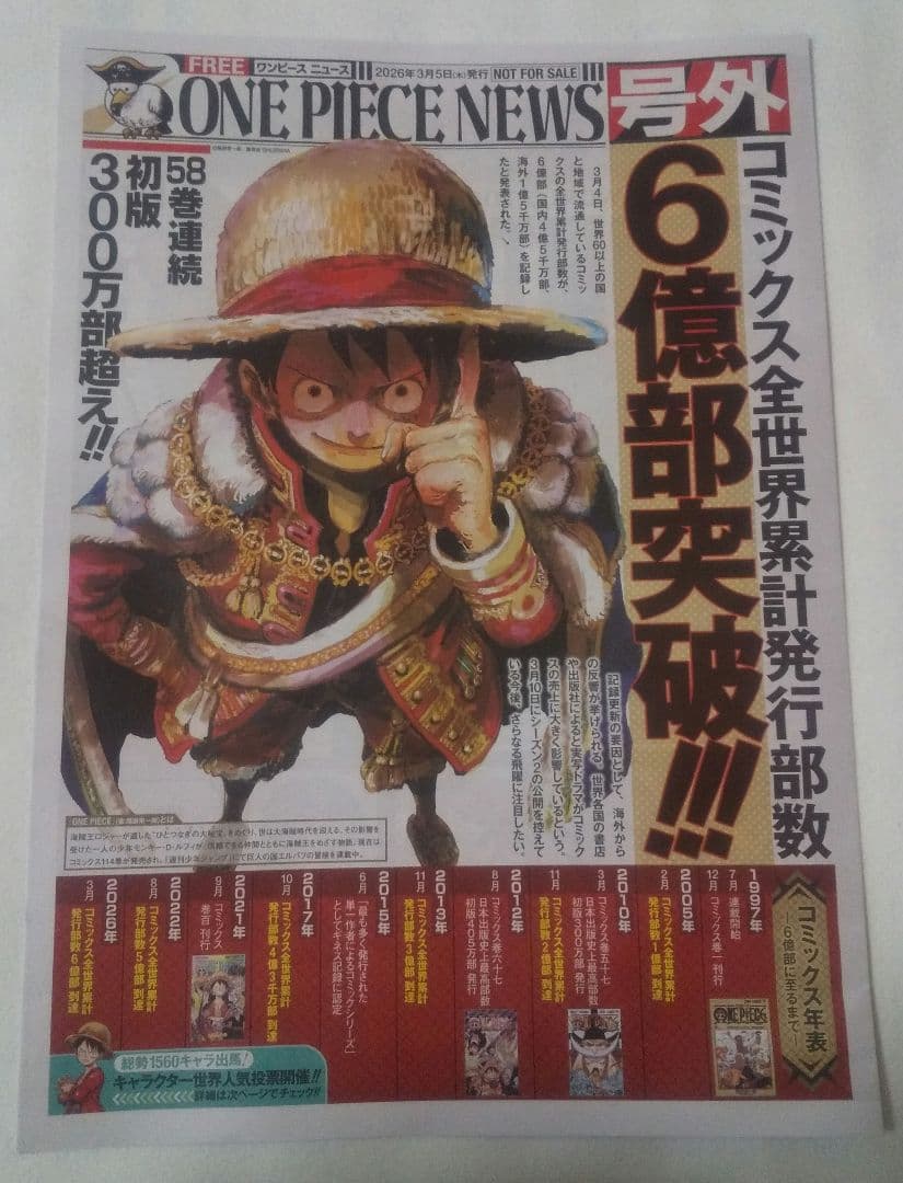 ワンピース オフィシャル9ポケットバインダー・ONE PIECE NEWS 号外