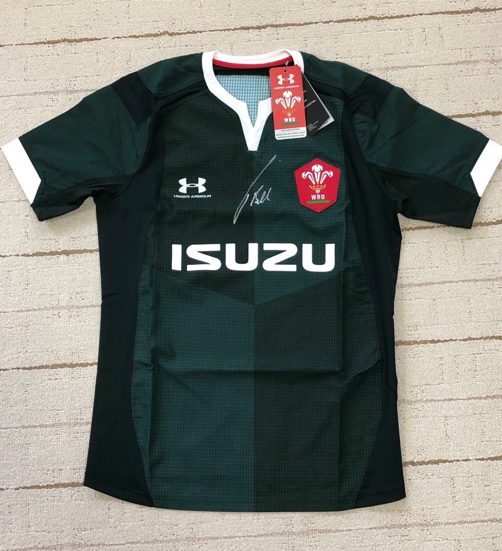 【新品•サイン入り】ラグビーウェールズ代表　オーセンティックジャージ(海外L)