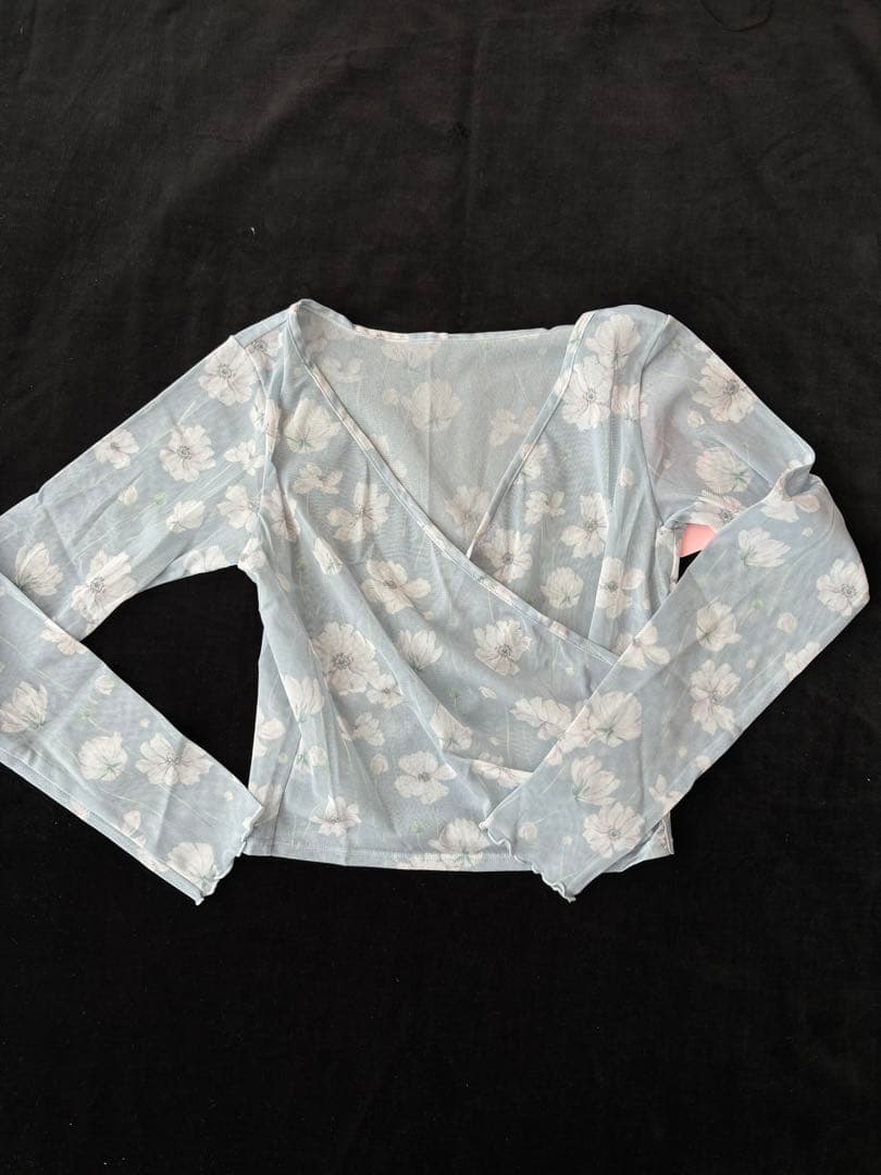 新品チャコットBALANCE★12,100円アネモネプリントシアーカシュクールM