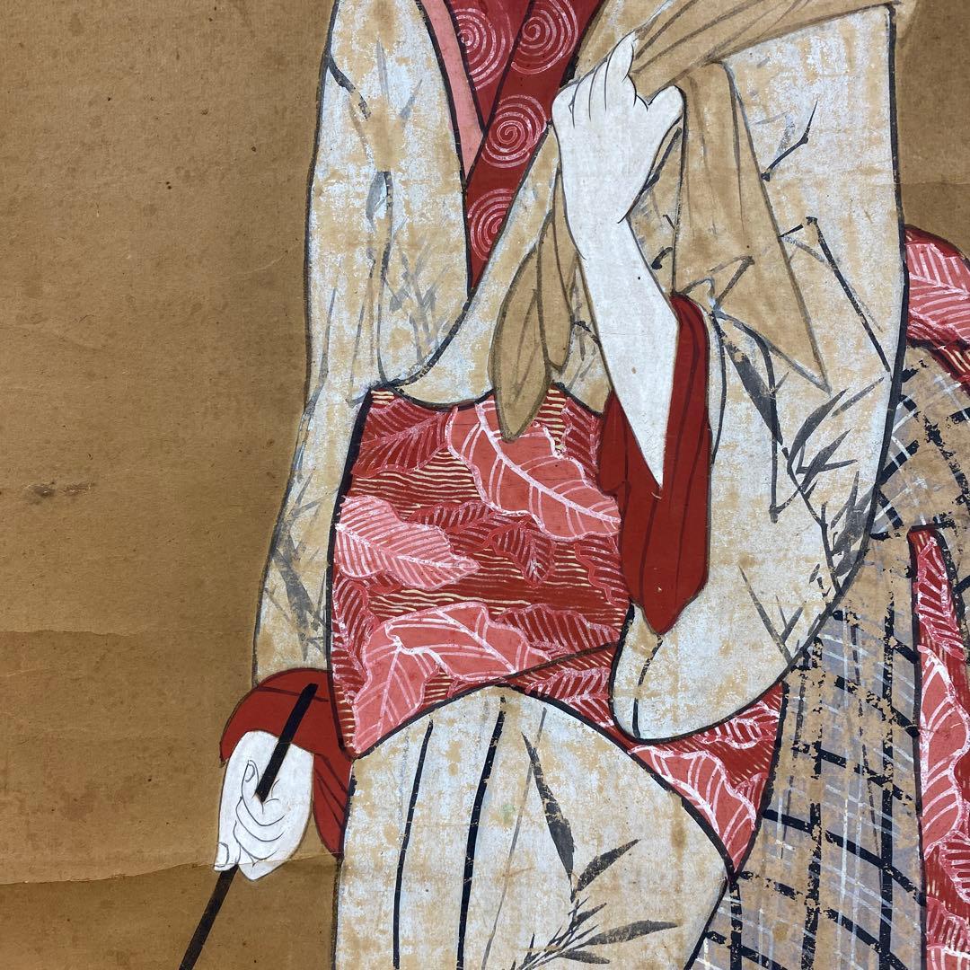 掛け軸 美人画 浮世絵 年中掛け 古画