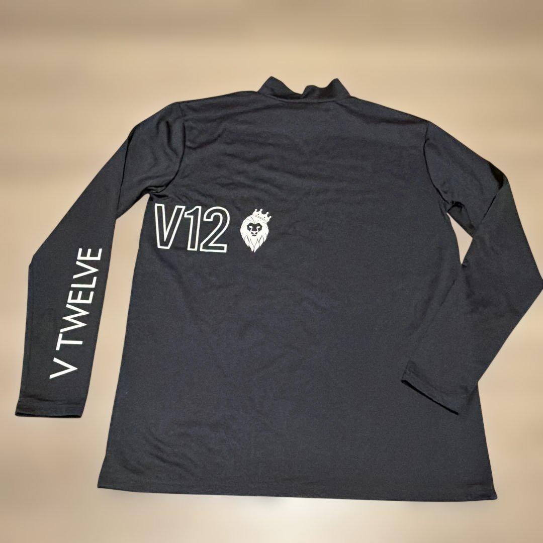 V TWELVE ブラック モックネックシャツ XL