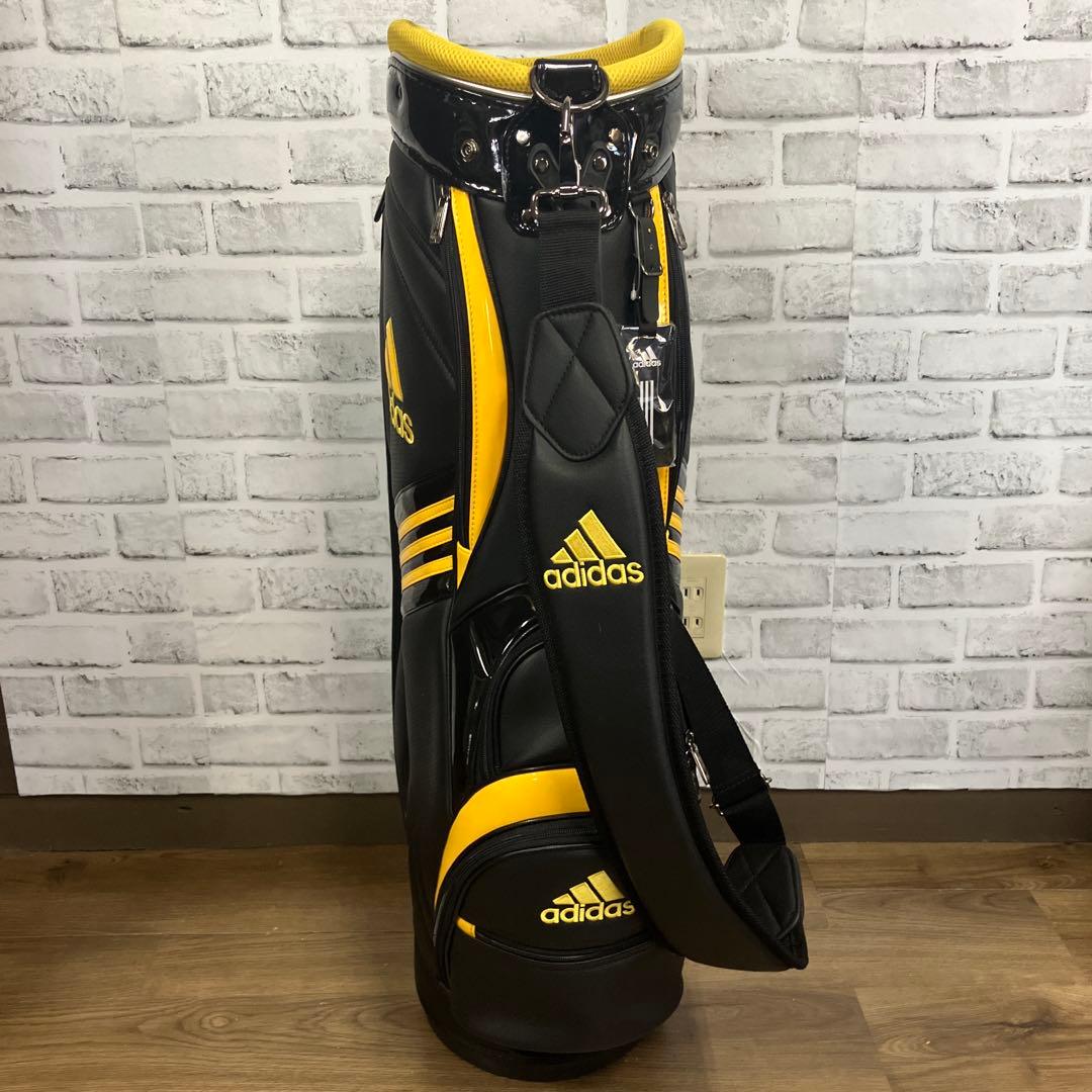adidas アディダス キャディバッグ ブラック イエロー ゴルフバッグ