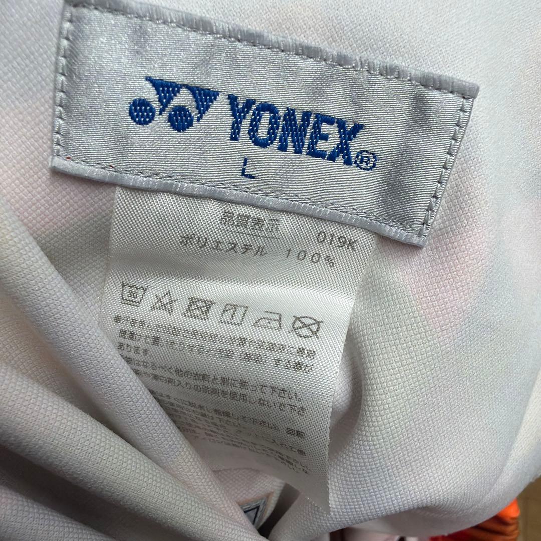 YONEX ハーフパンツ Lサイズ オレンジ幾何学模様