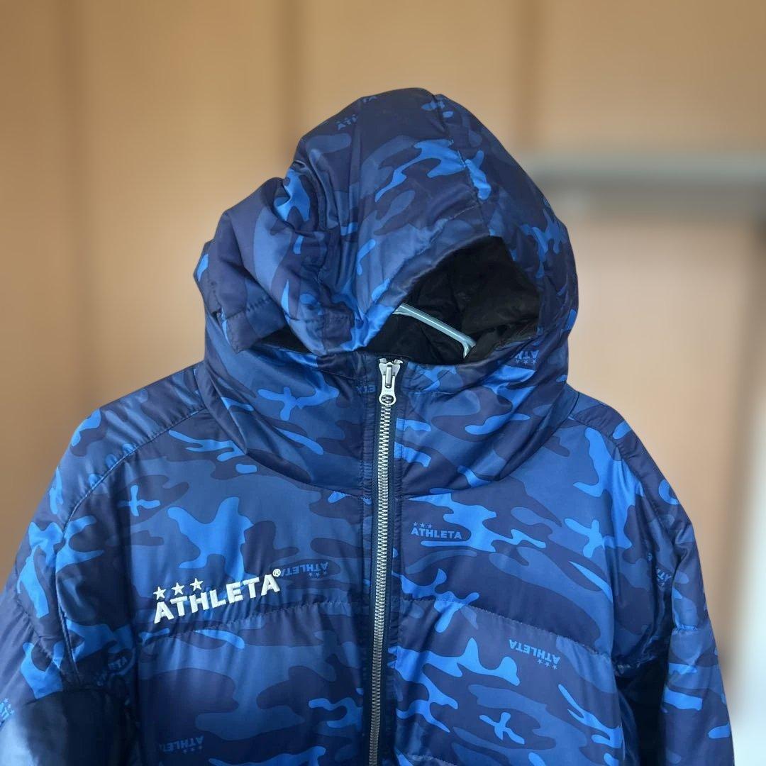 大人Lサイズ　ATHLETA ベンチコート 青・迷彩　サッカー　フットサル