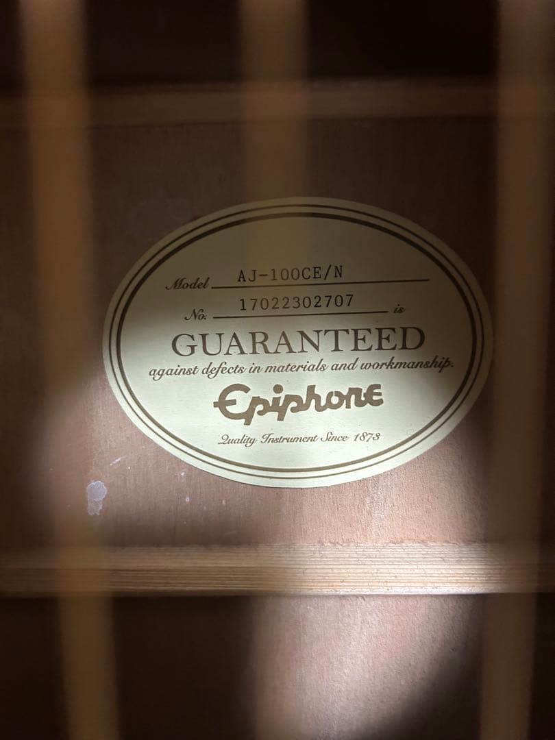 最終価格 ‼️美品‼️エピフォンアコギ　Epiphone AJ-100CE